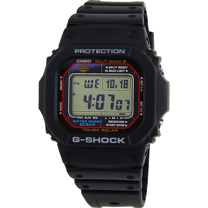 GW-M5610-1 定番のスクエアタイプの電波ソーラーG-SHOCK