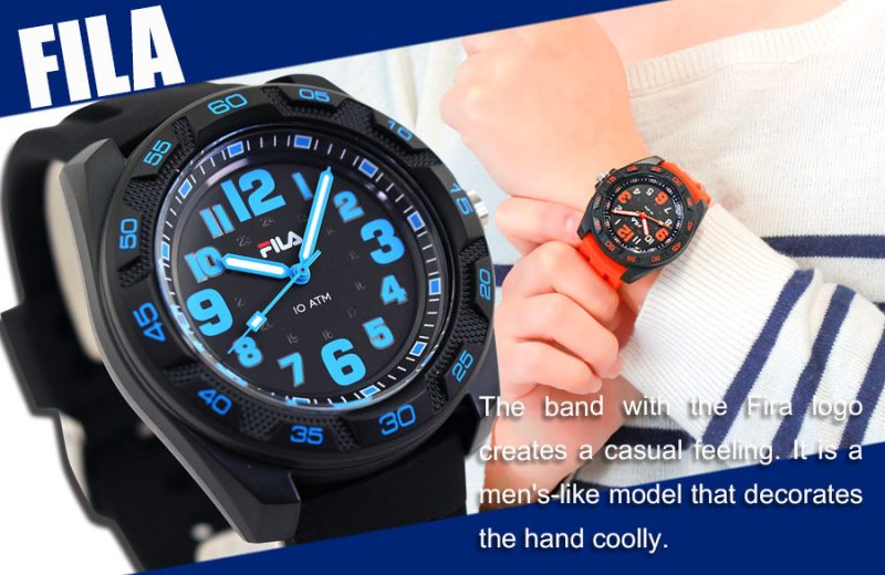 FILAのアナログダイバーズデザインの時計