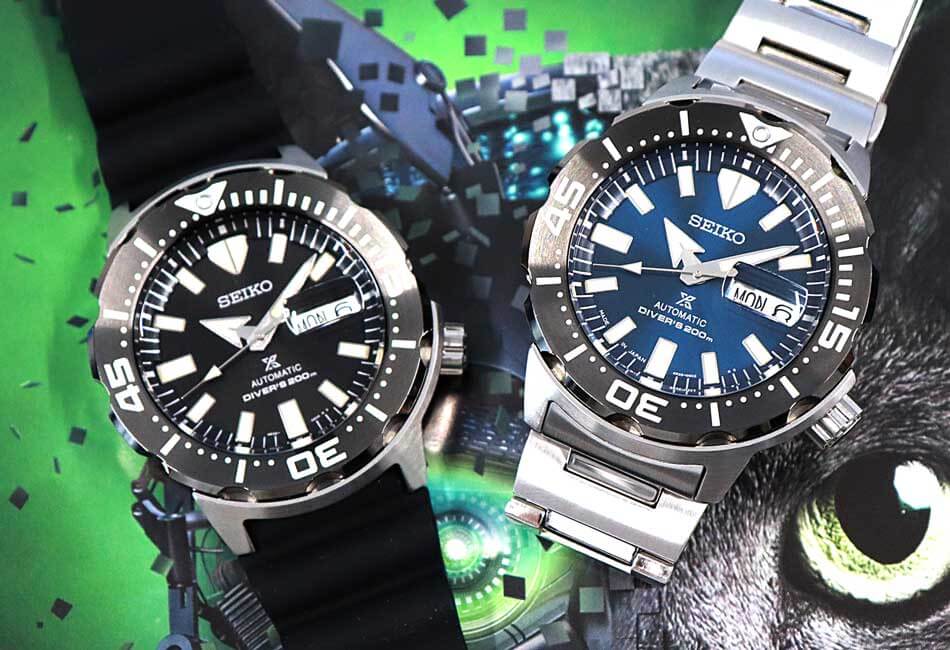 バンドステンレスバンドSEIKO ダイバー ブラック モンスター  稼動品